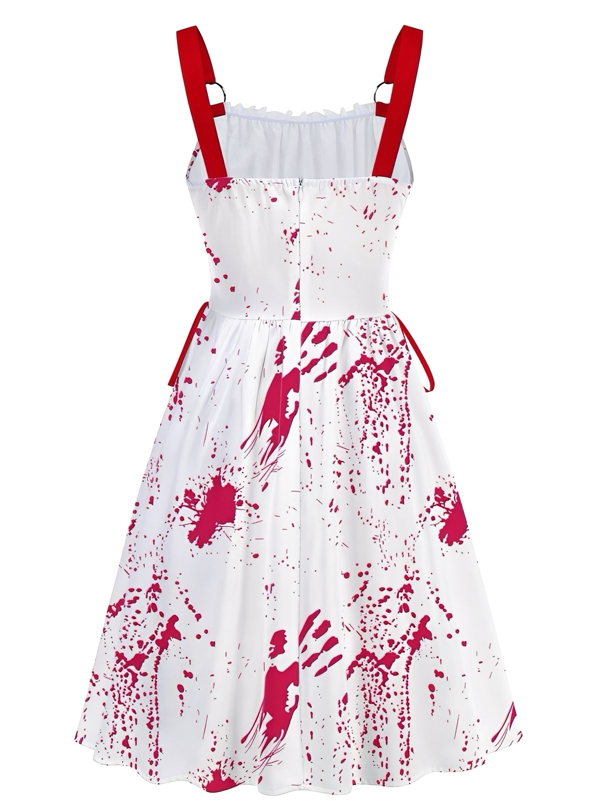 1950s Halloween Blood Splatter Graffiti Slip Dress