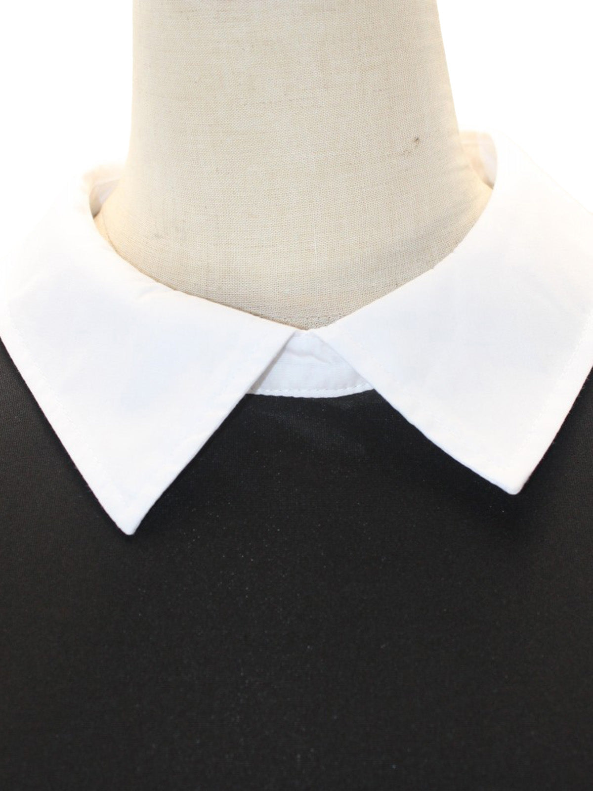 Black & White 1940s Shirt Collar Wednesday's Dress