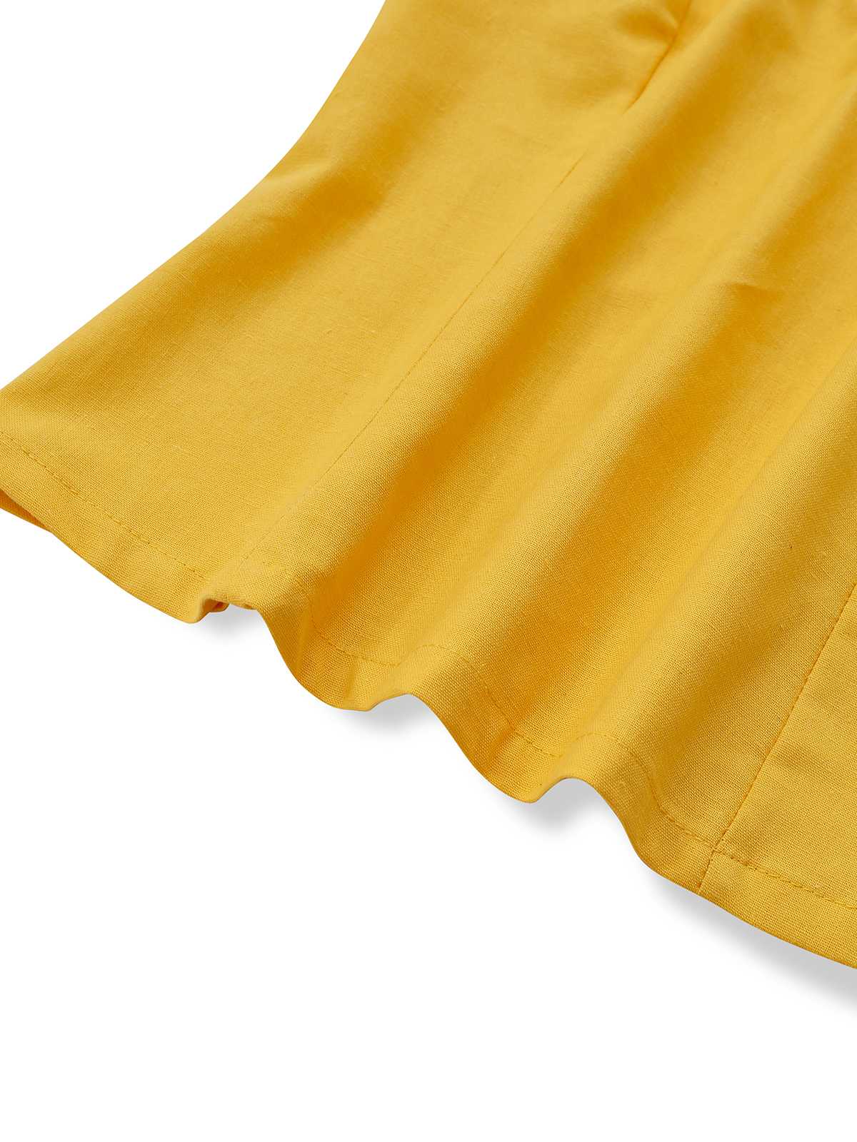 Yellow 1960s Cutout Floral Sleeveless Blouse