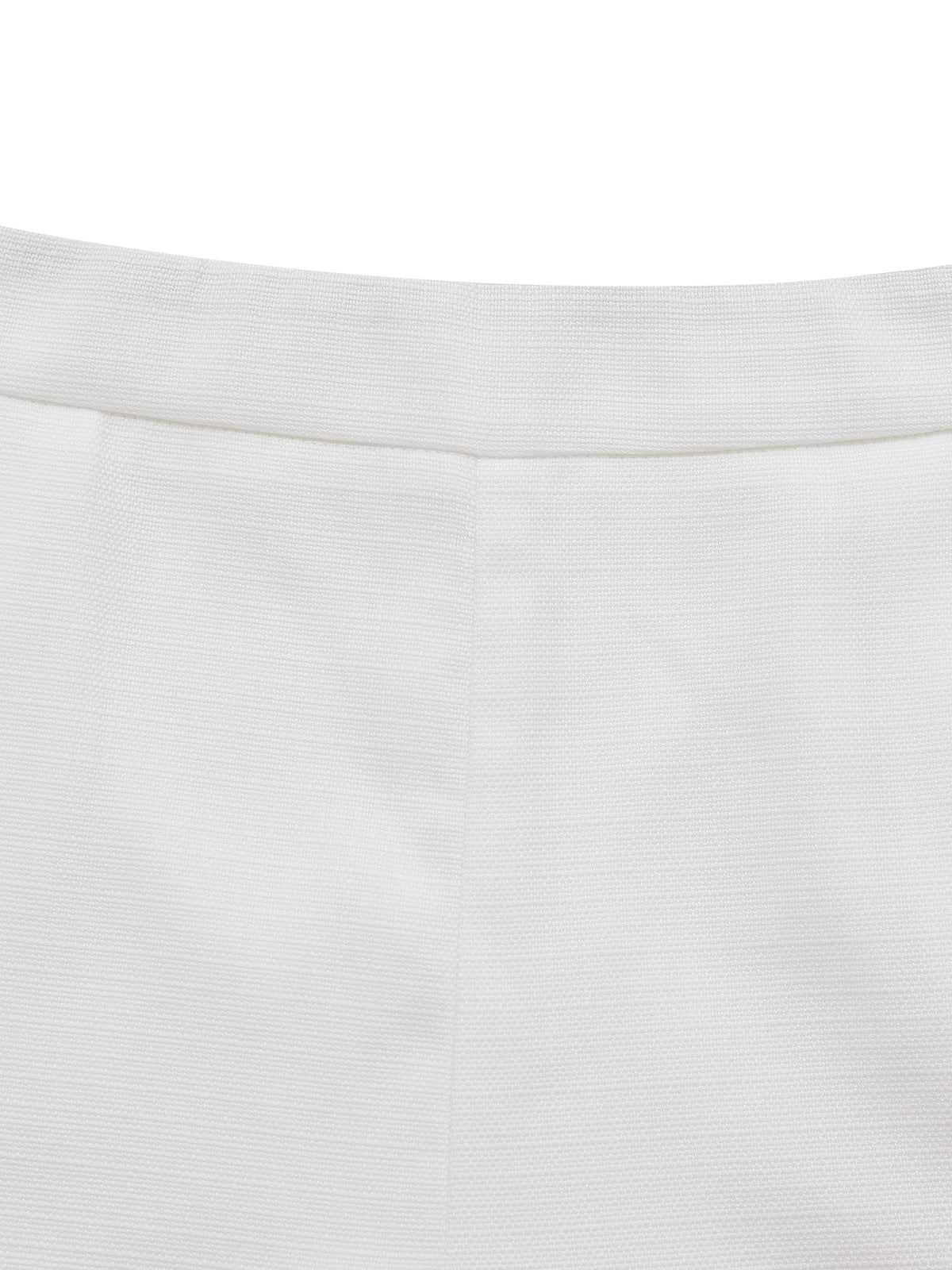 2PCS White 1960s Lapel Collar Button Sleeveless Suit