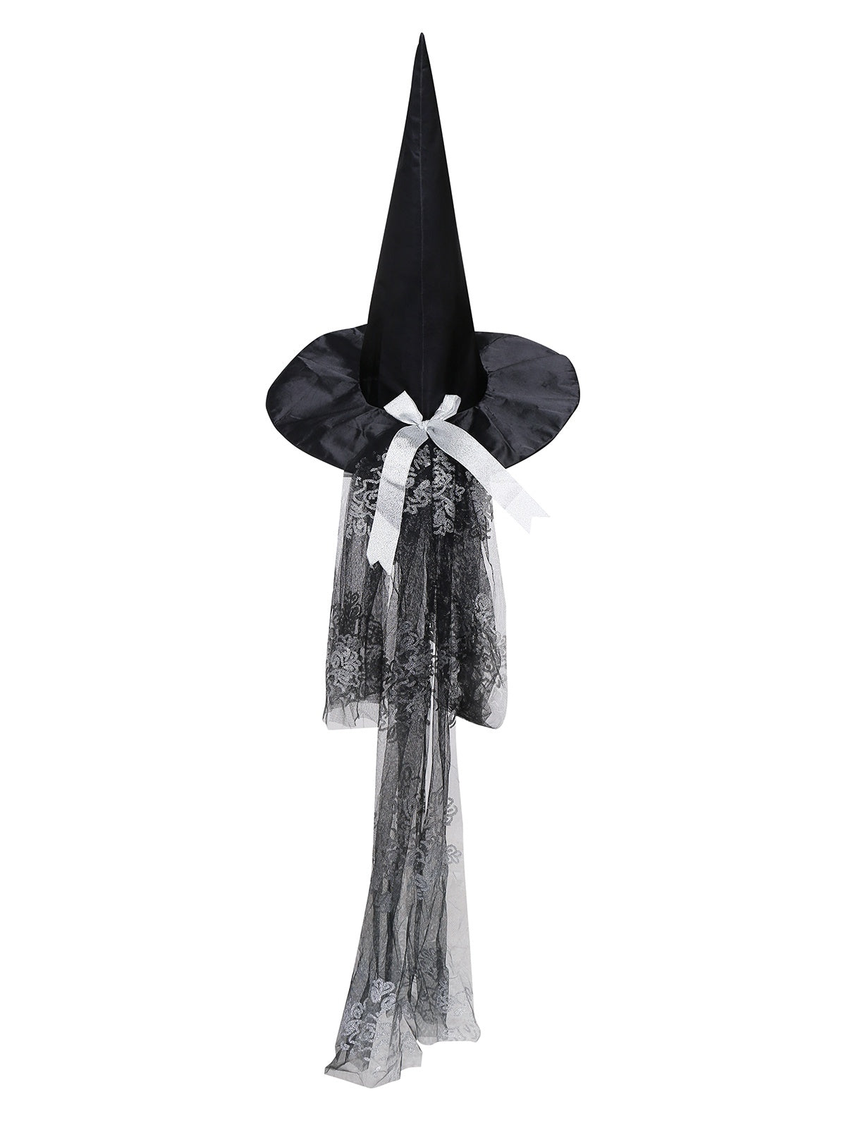 Black 1970s Vampire Bride Off-Shoulder Mesh Dress