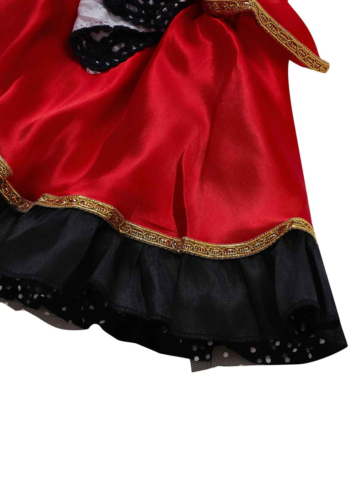 2PCS Red 1970s Riding Hood Costume Cape With Corset Dress