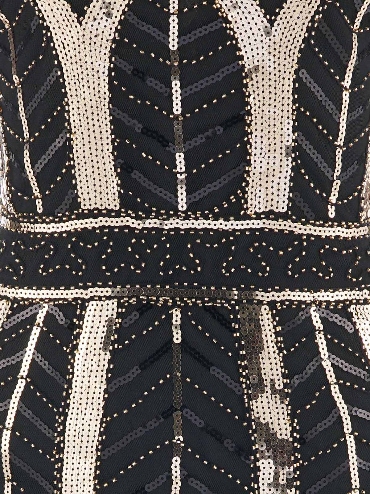 1920s Leaves Sequined Tassel Dress