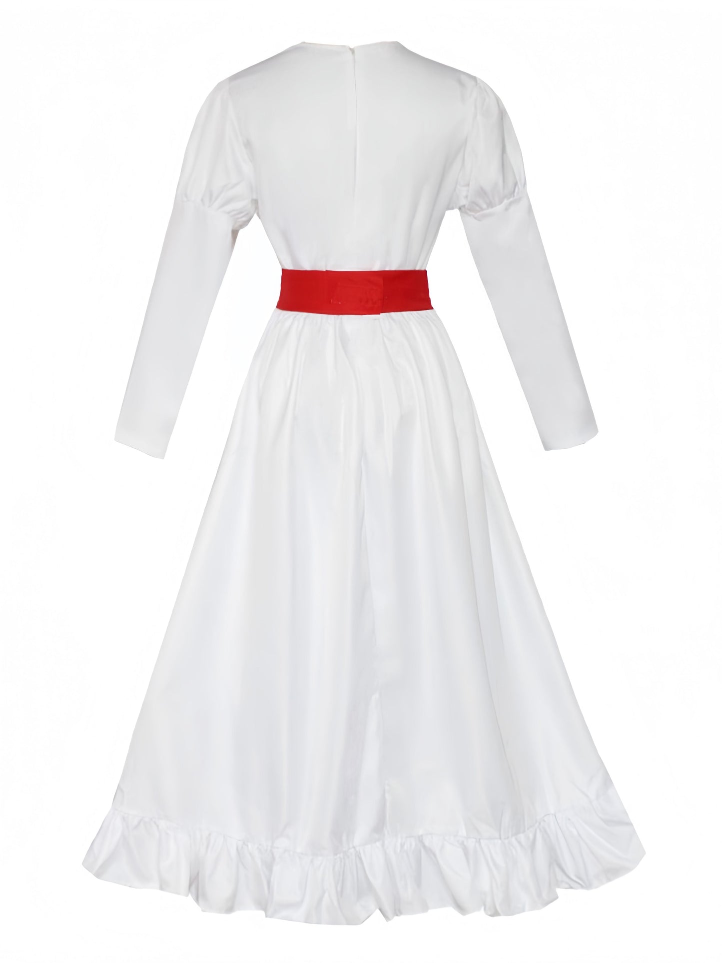 White 1940s Annabelle Doll Inspired Dress