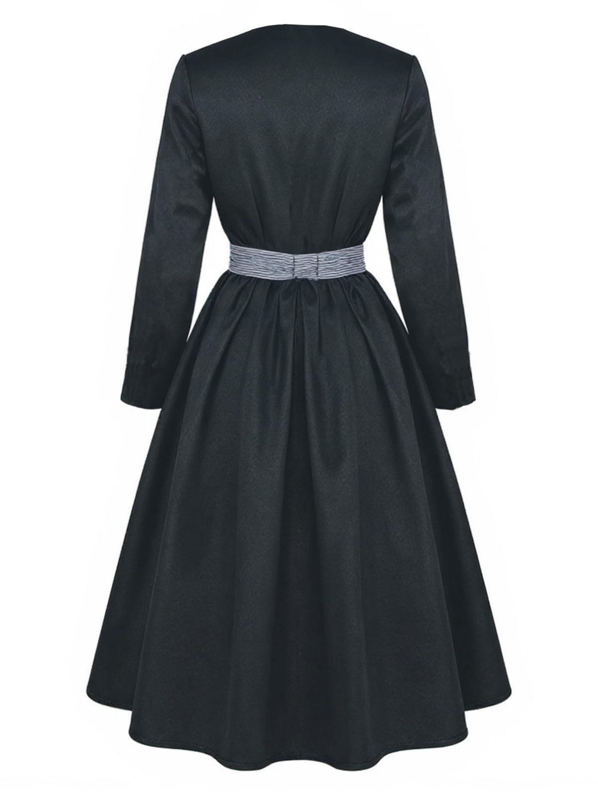 Black 1950s Sound Of Music Maria Striped Dress