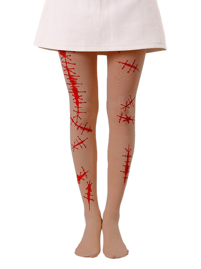 Halloween Blood Drop Vintage Pantyhose