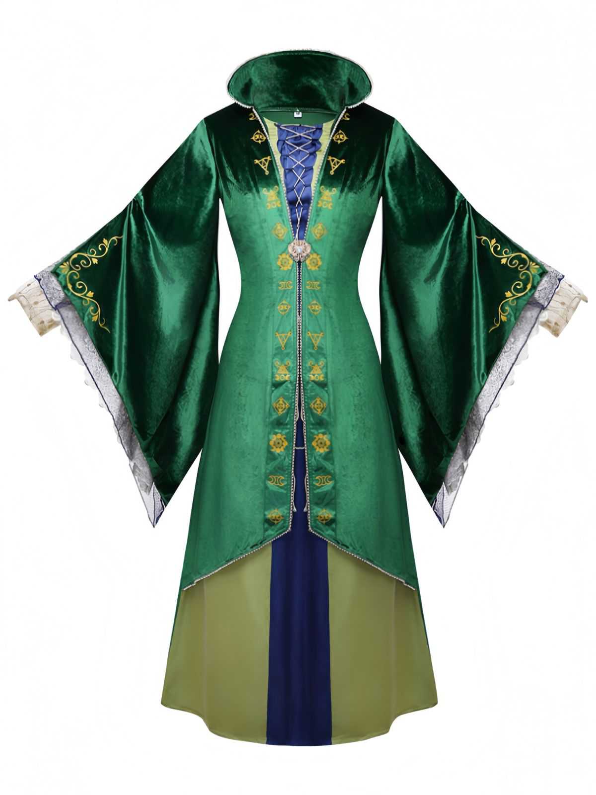 1930s Velvet Winifred Sanderson Inspired Witch Costume Dress