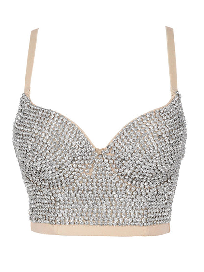 1970s Steampunk Rhinestone Studded Camisole
