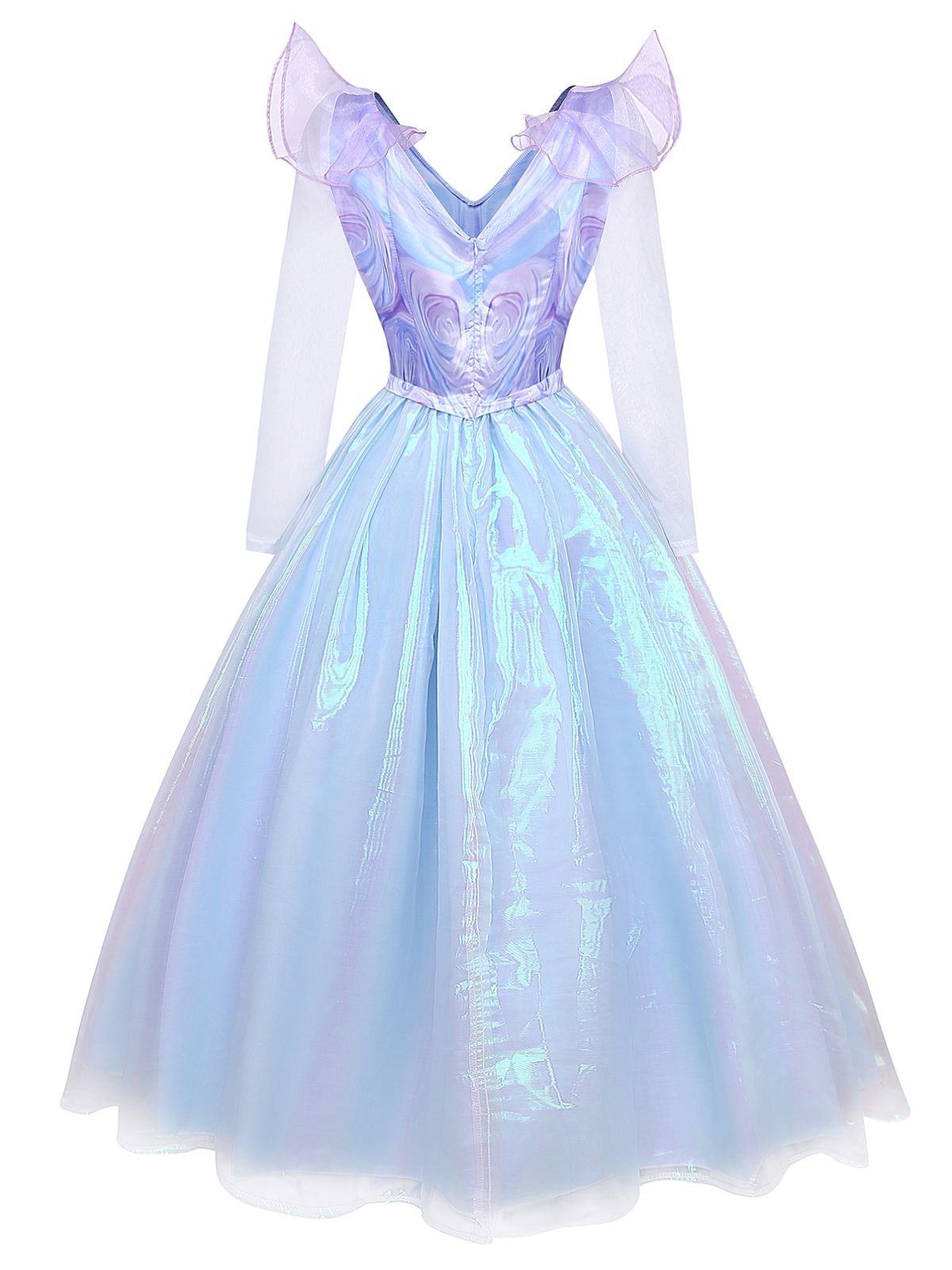 Blue 1950s Wicked Witch Mesh Dress