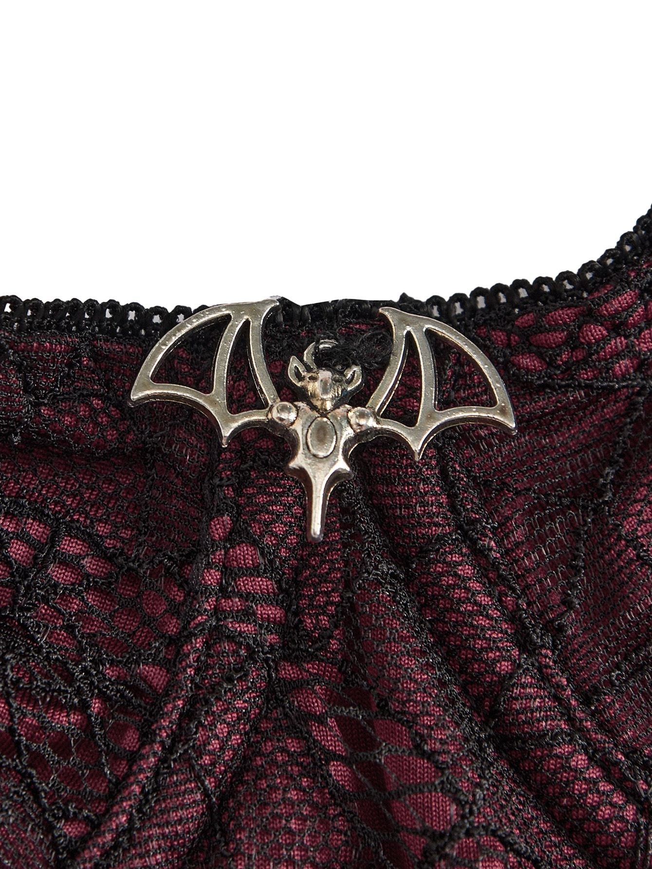 1970s Lace Spiderweb Punk Underwire Shapewear Bodysuit