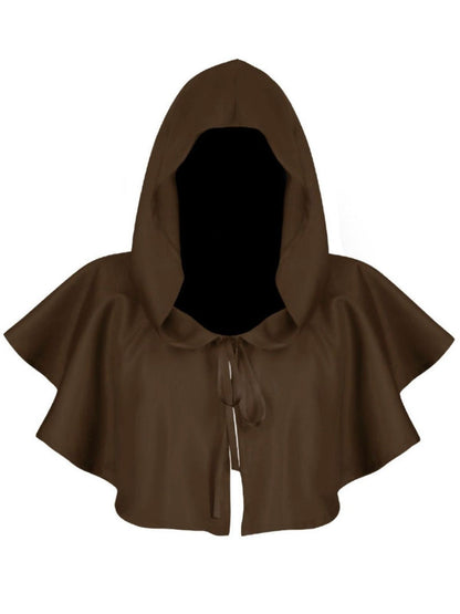 Vintage Solid Halloween Hooded Grim Reaper Cloak