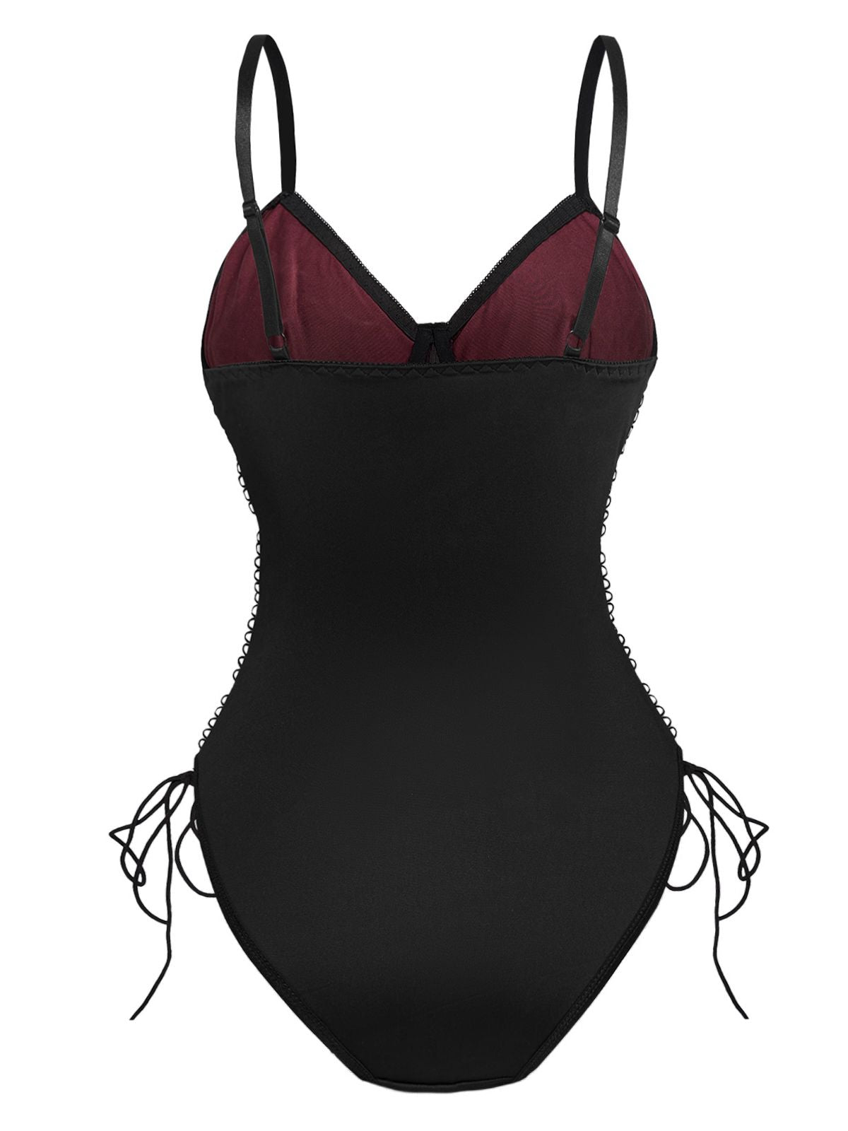 1970s Lace Spiderweb Punk Underwire Shapewear Bodysuit