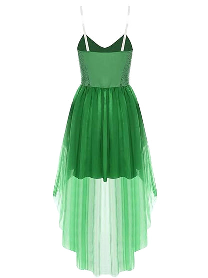 1970s Halloween Fairy Wings Sequin Tulle Costume Dress