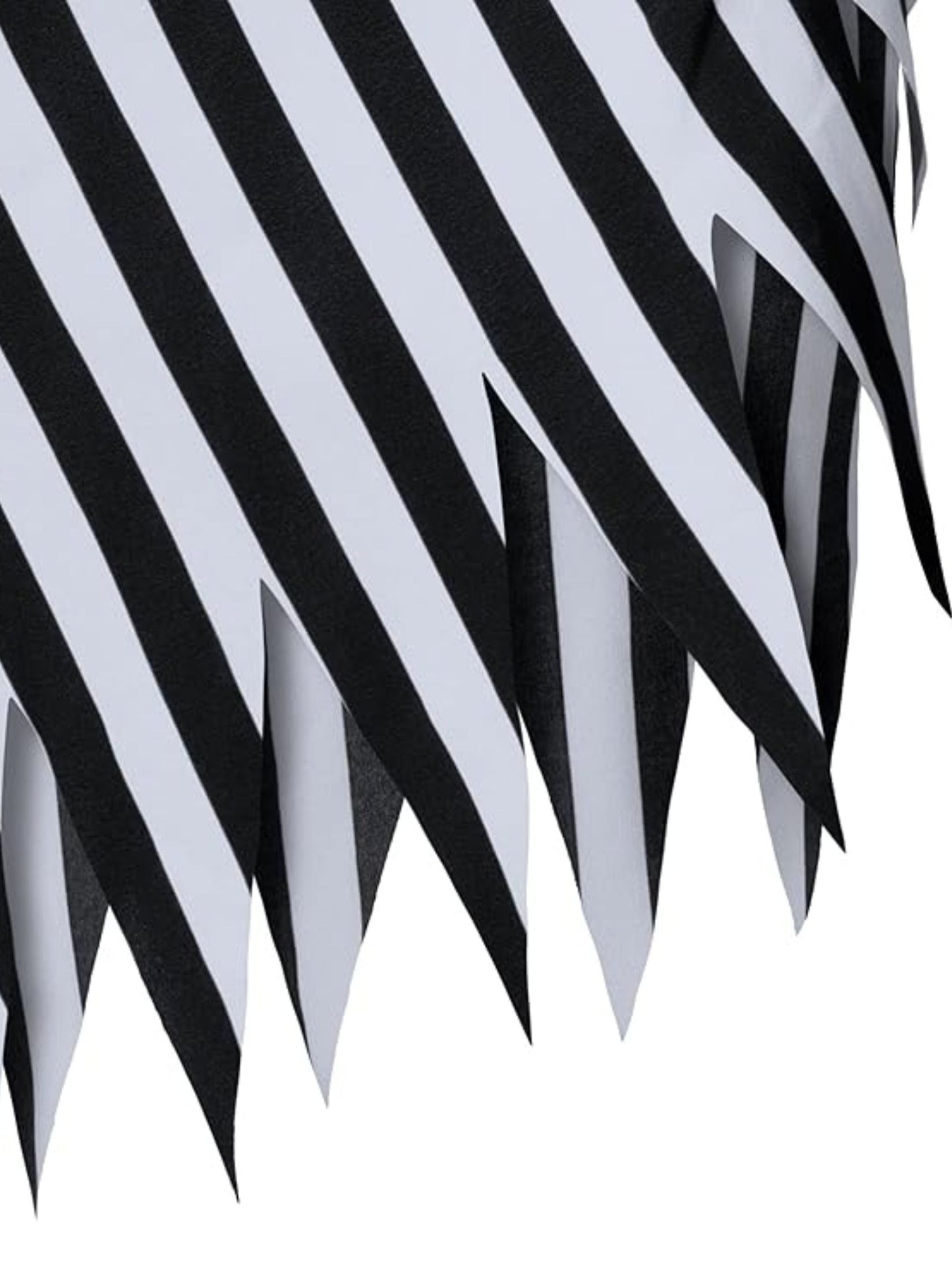 Black&White 1960s Striped Skirt With Headscarf