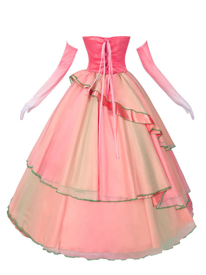 Pink 1970s Wicked Witch Glinda Top & Skirt Set