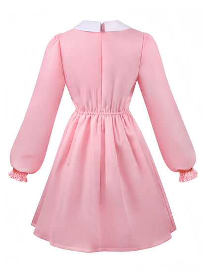 Pink 1980s Smocked Stranger Things Costume Eleven Dress