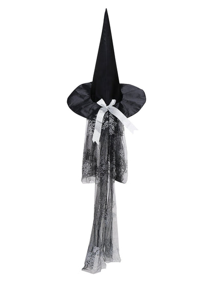 Black 1970s Vampire Bride Off-Shoulder Mesh Dress