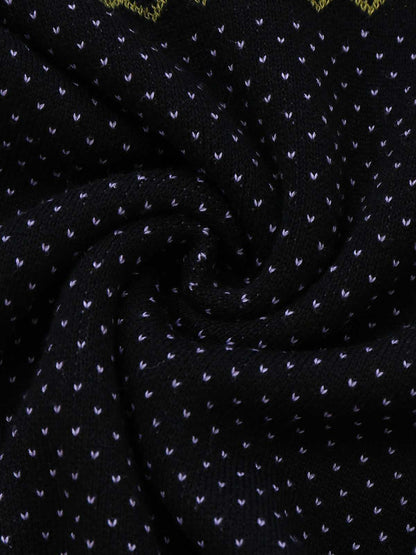Black 1960s Dots Halloween Ghost Sweater Dress