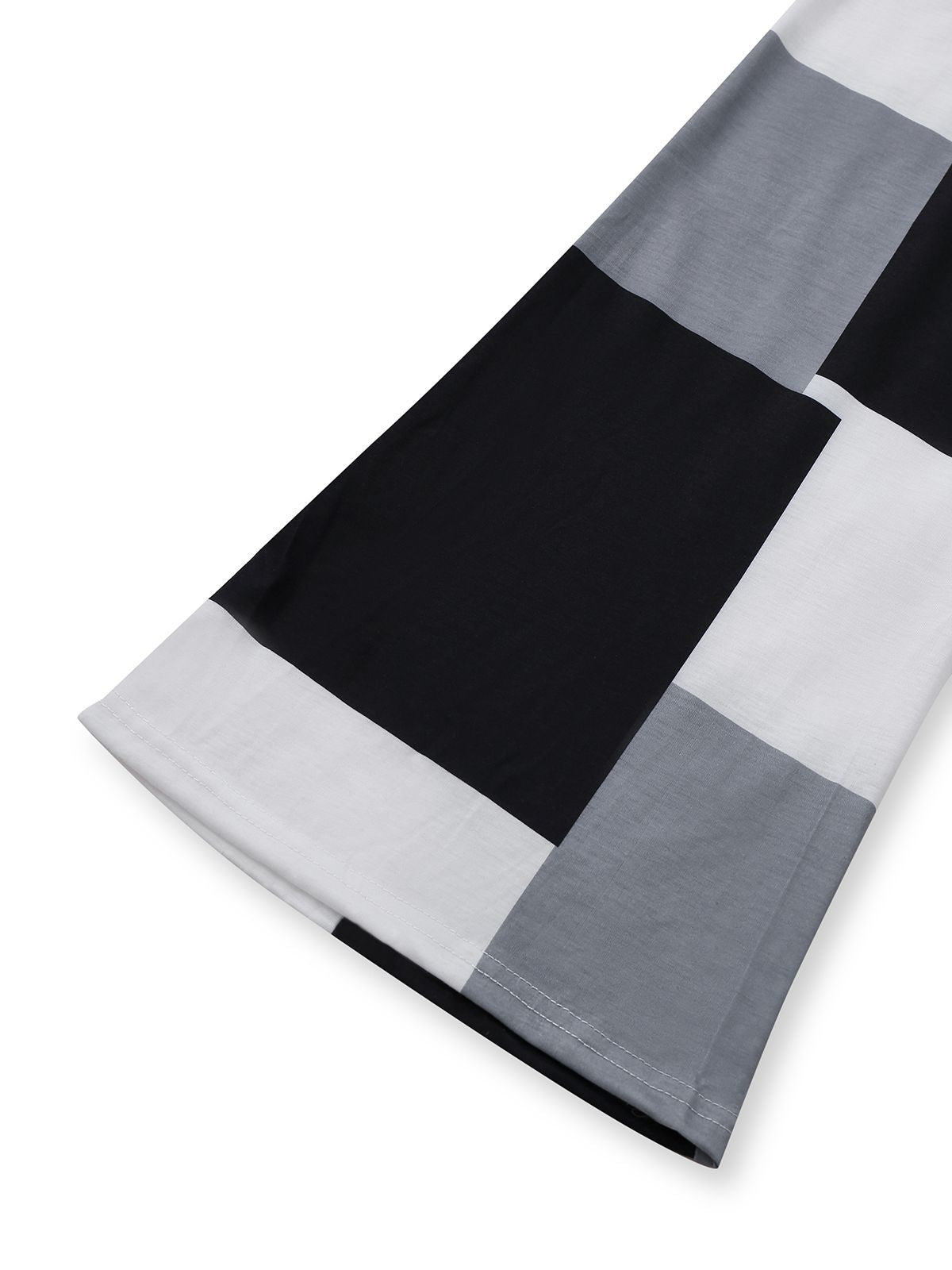 Black & White 1960s Gingham Plaid Strap Jumpsuit