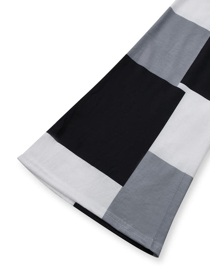 Black & White 1960s Gingham Plaid Strap Jumpsuit