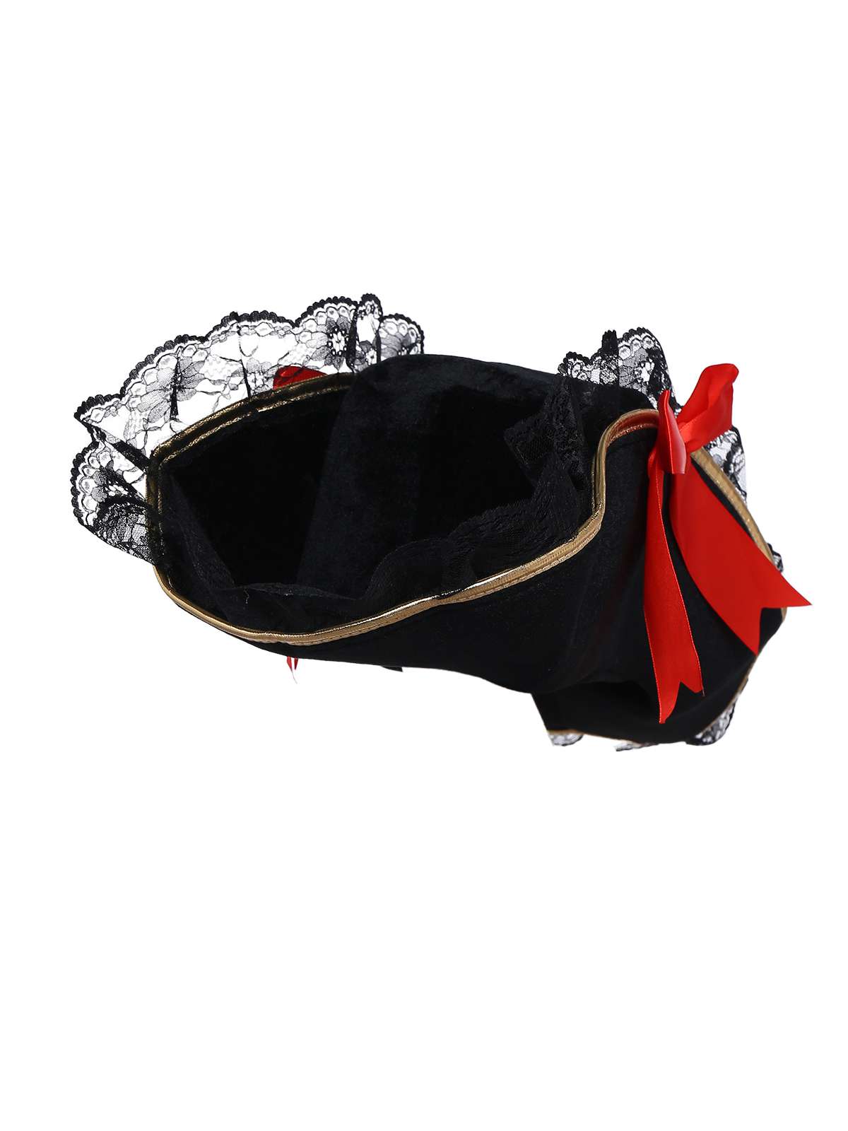 Wine Red 1970s Halloween Velvet Pirate Captain Dress