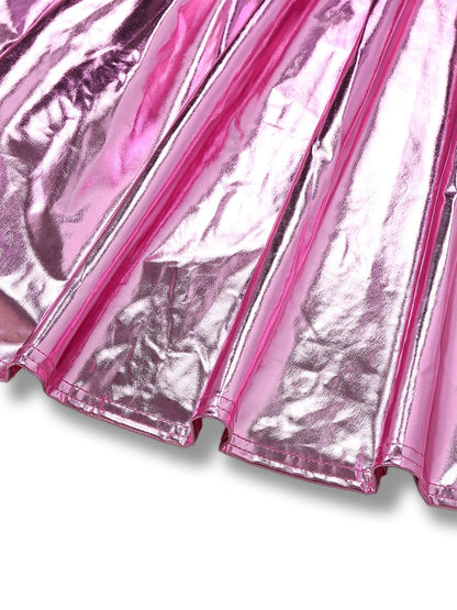 1980s Metallic Spaghetti Strap Party Dress