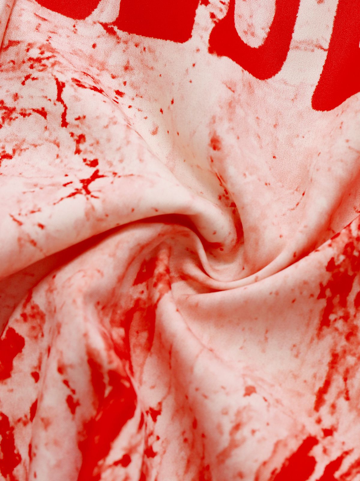 Red 1950s Blood Print Halloween Horror Dress