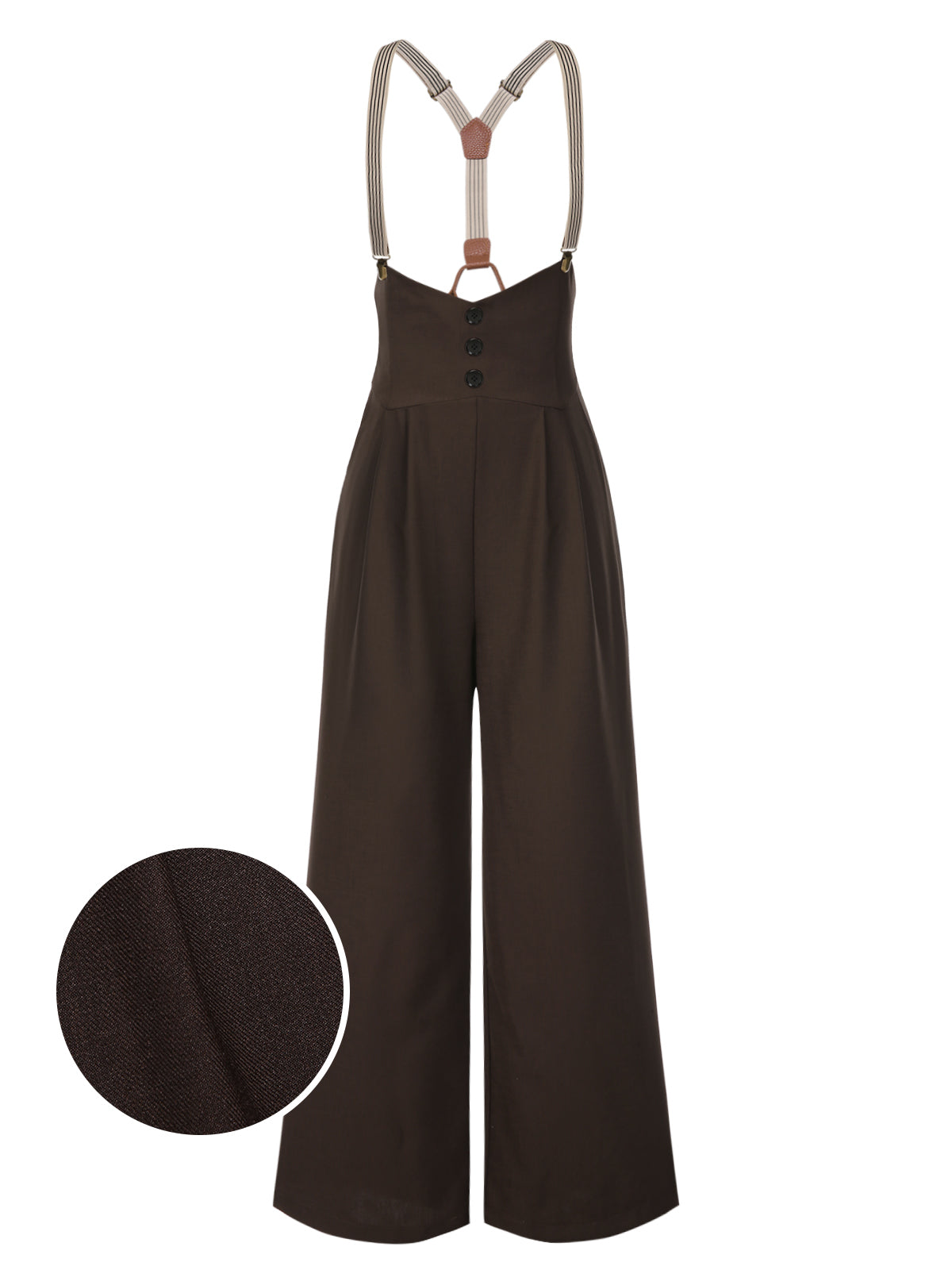 [Pre-Sale] Dark Blue 1950s Button Suspender Pants