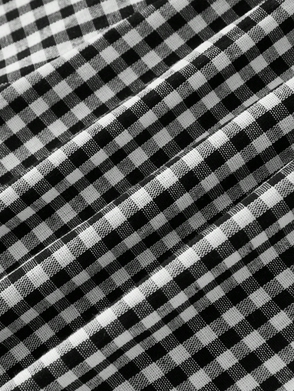 1950s Halter Gingham Plaids Bow Romper