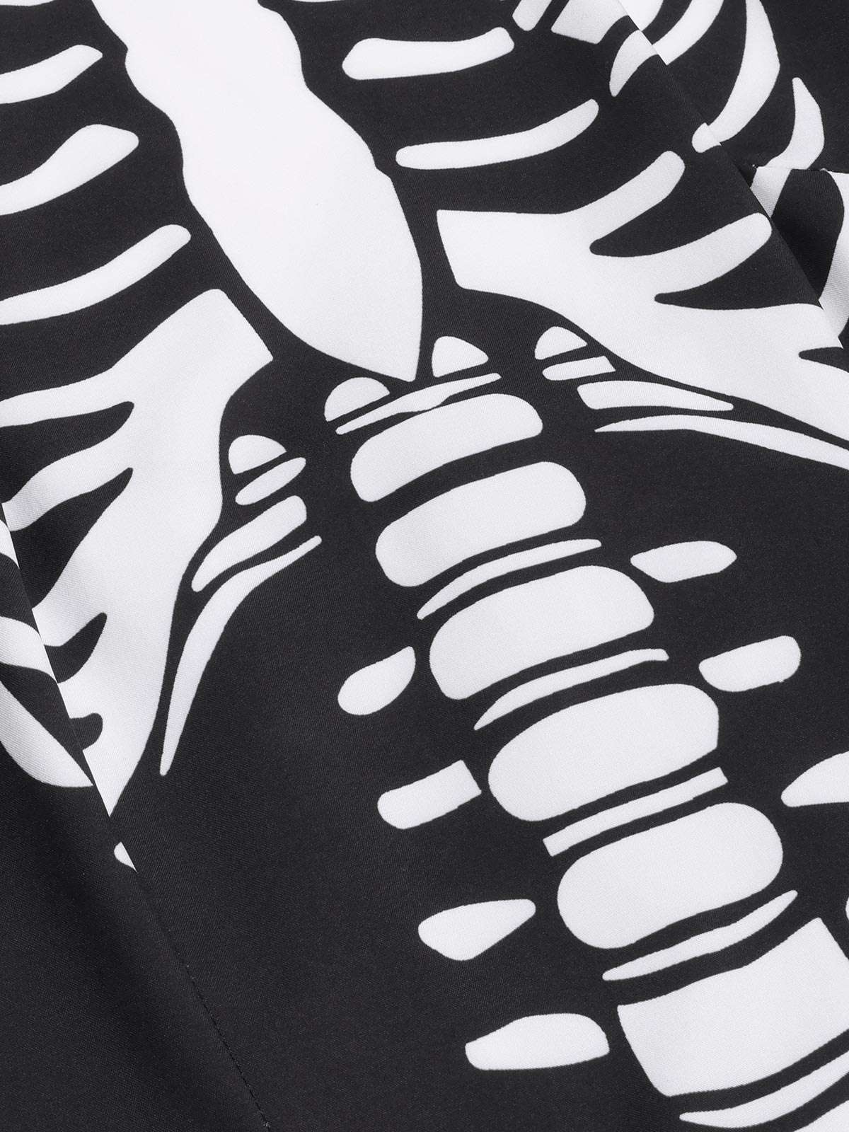 [Pre-Sale] Black & White 1930s Halter Skull Mesh Fishtail Dress