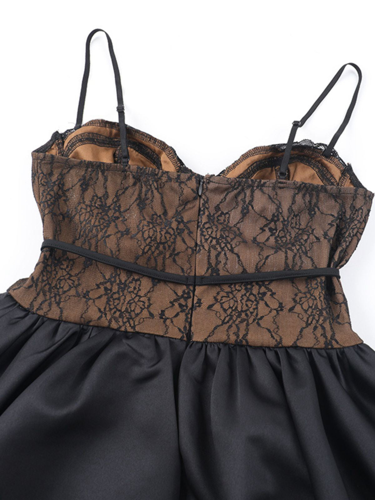 2PCS Black 1960s Lace Cover-Up & Puffy Dress