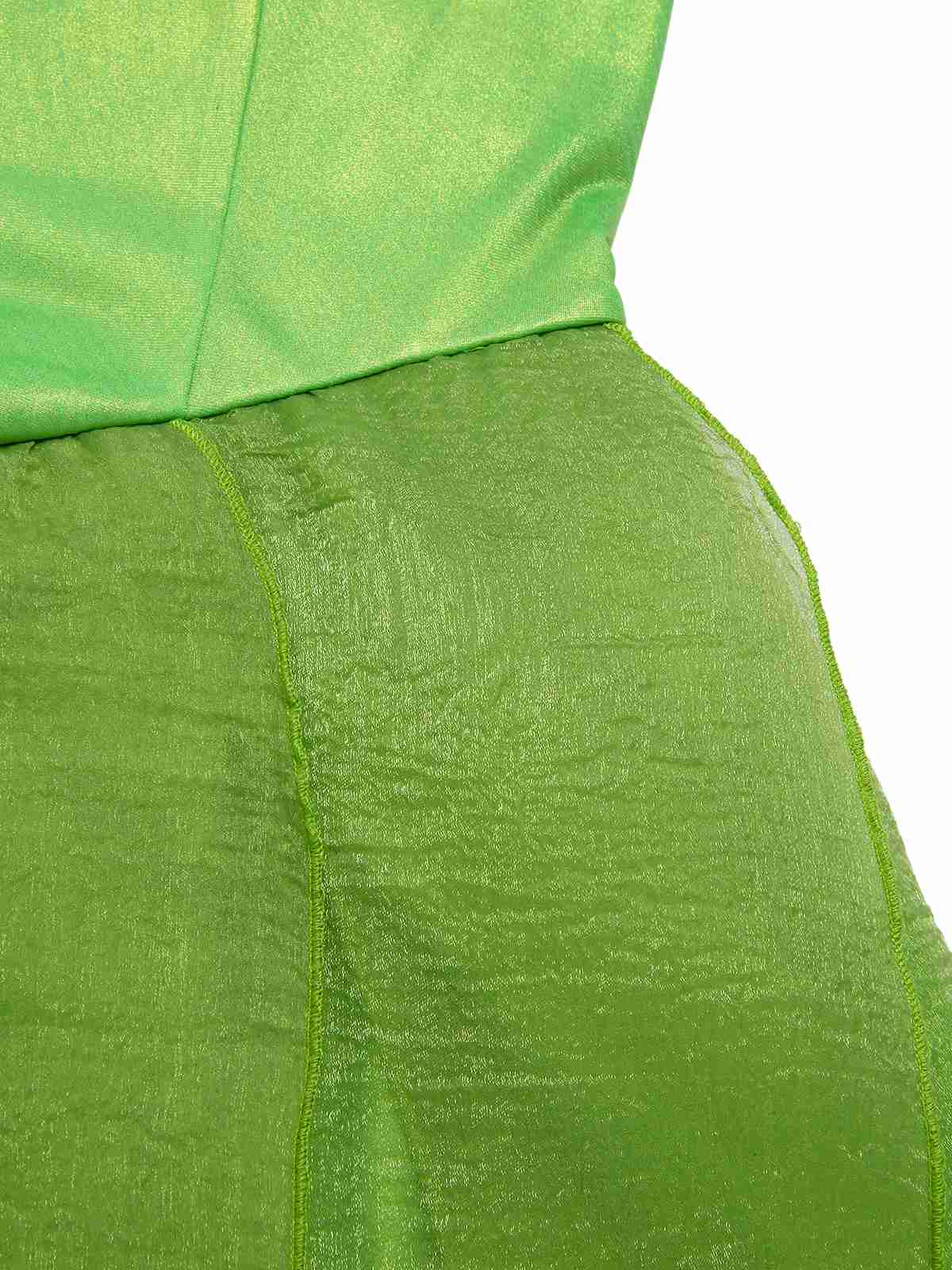 [Pre-Sale] Green 1970s Tinker Bell Fairy Petal Hem Mini Dress