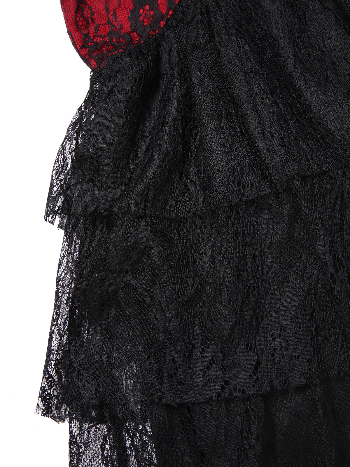 [Pre-Sale] 1930s Sweetheart Lace Puff Sleeve Sheer Fishtail Dress