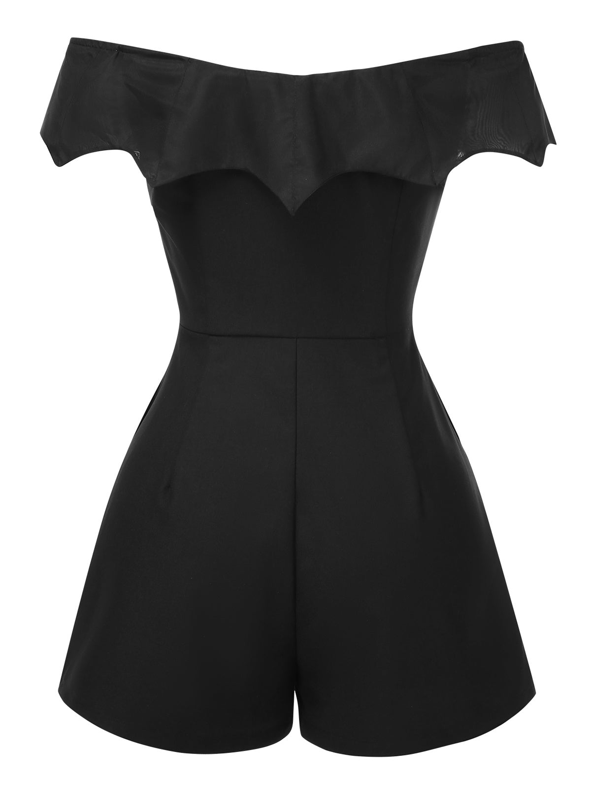 [Pre-Sale] Black 1950s Gothic Bat Off-Shoulder Mesh Romper