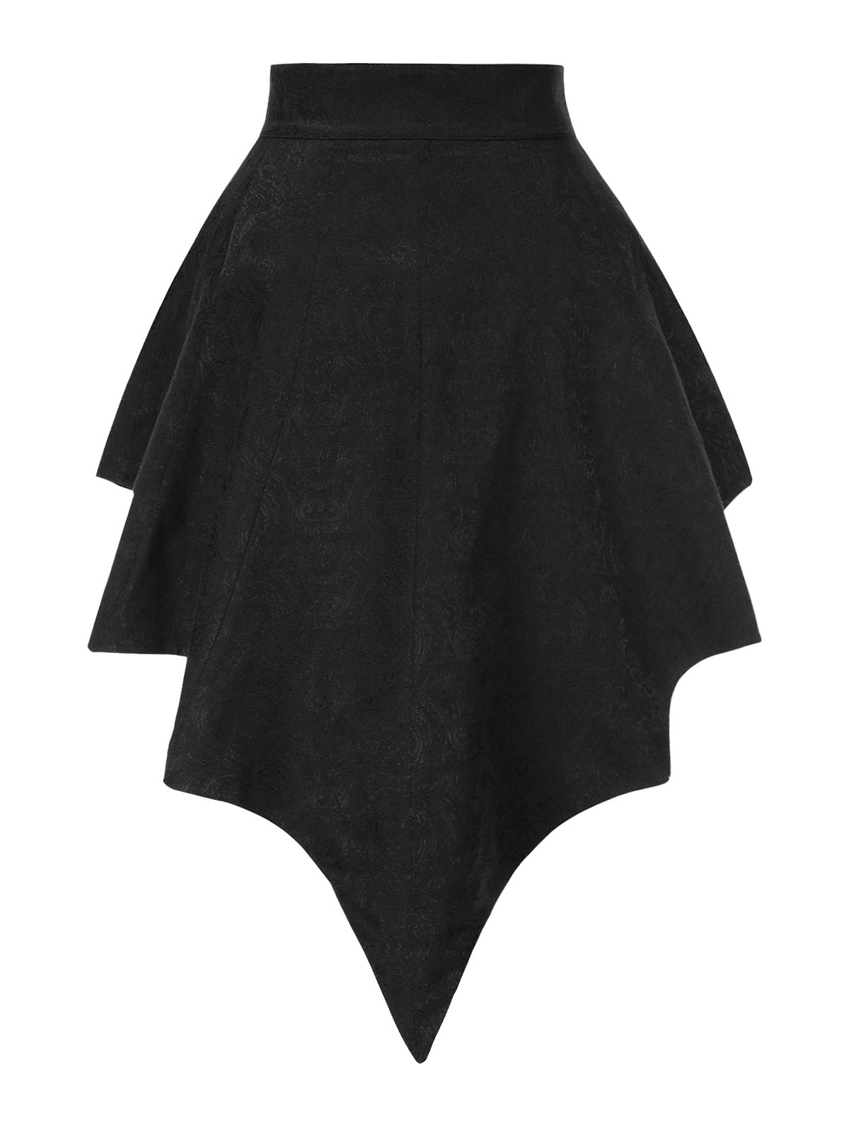 [Pre-Sale] Black 1950s Gothic Bat Jacquard High-Low Hem Cover-Up