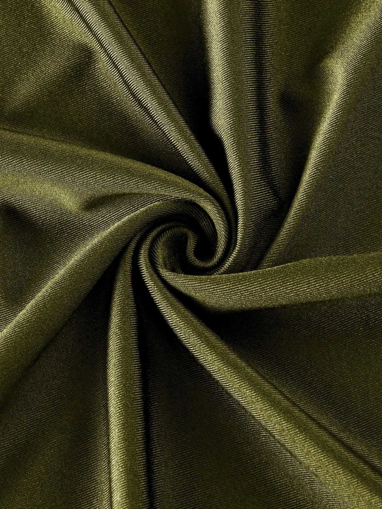 1930s Spaghetti Strap Satin Solid Dress