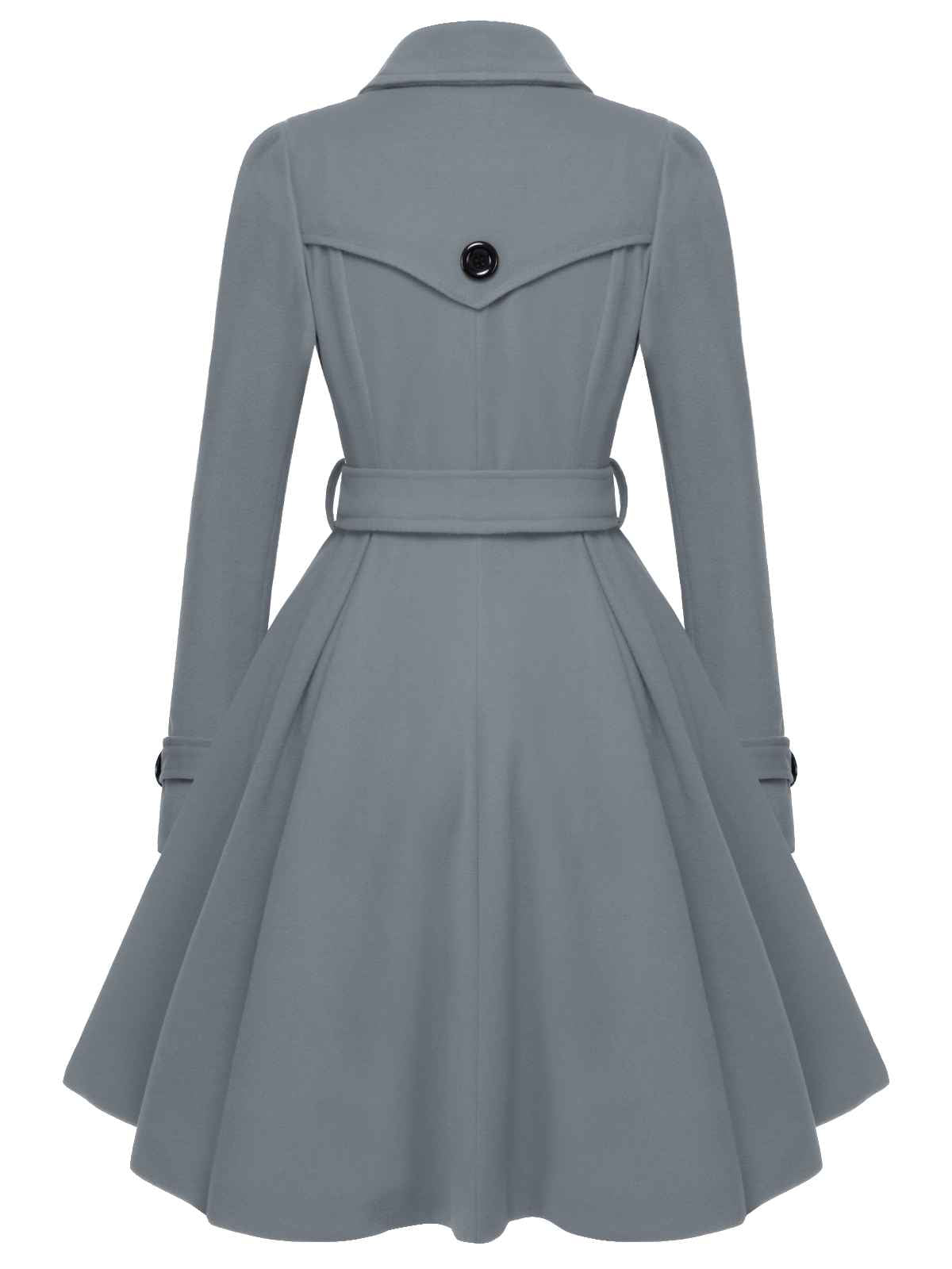 1950s Solid Color Lapel Slim Coat