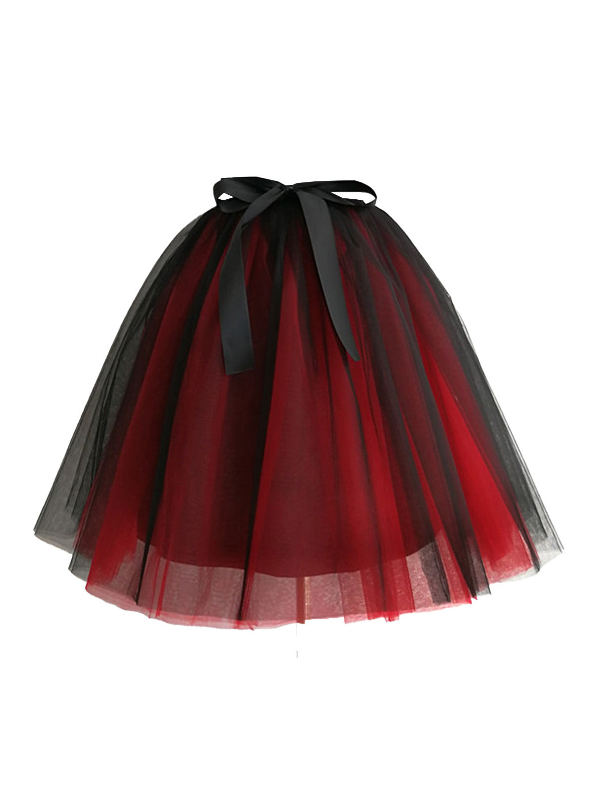 Gradient 1950s Ribbon Belt Mesh Underskirt Petticoat