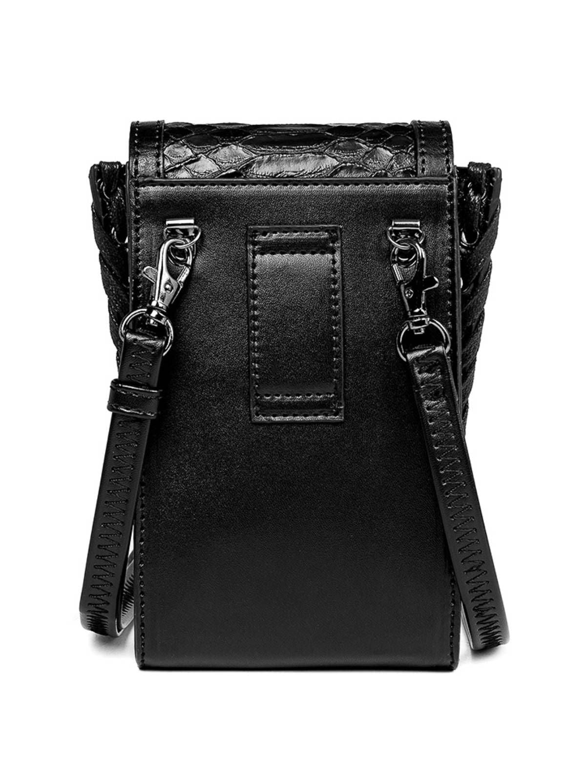Black Halloween Embroidered Skull Bag