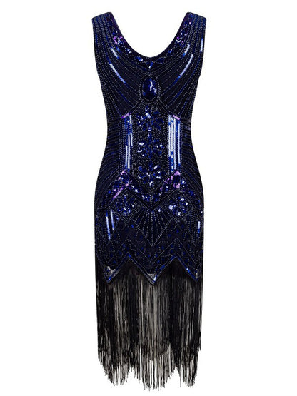 1920s Beaded Fringed Flapper Dresses