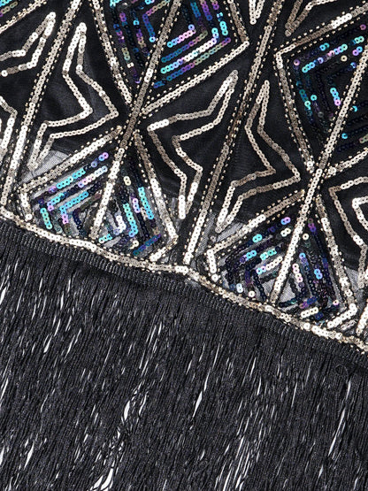 1920s Sequin Fringed flapper Dress