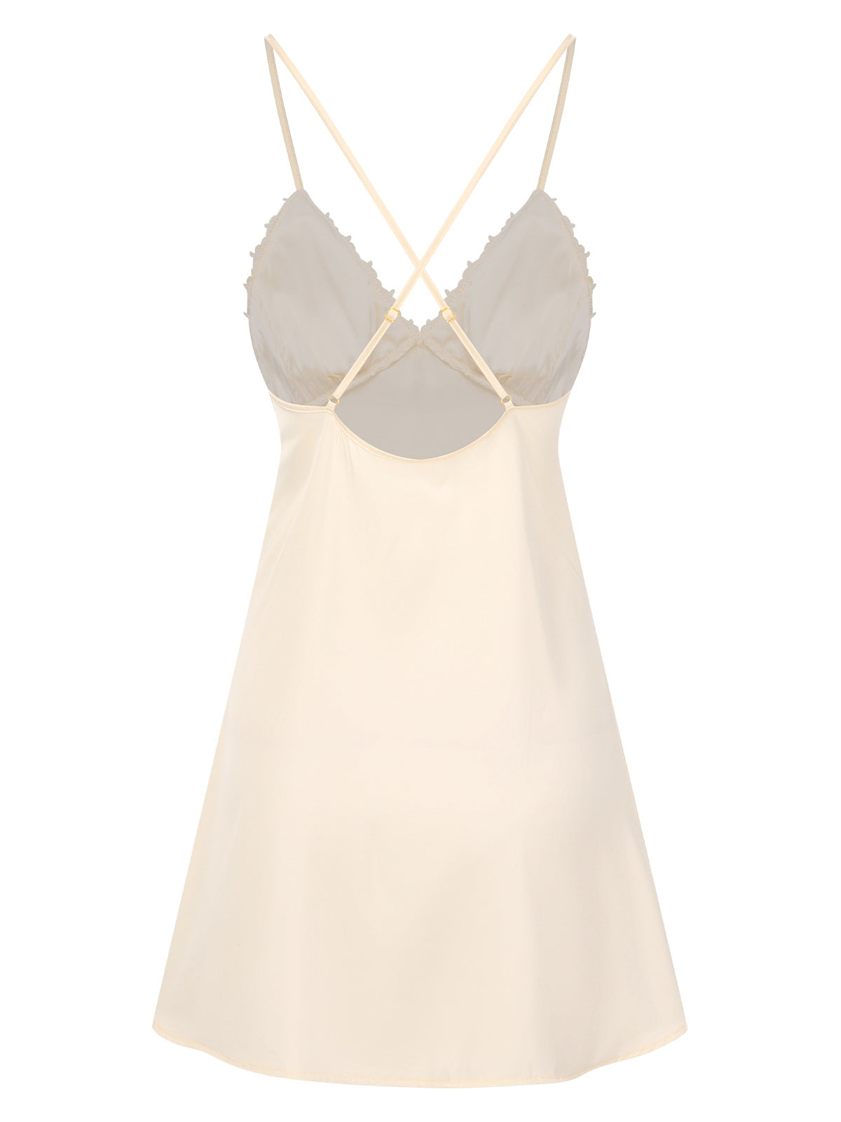 2PCS Apricot 1950s Floral Straps Slit Nightgown & Robe