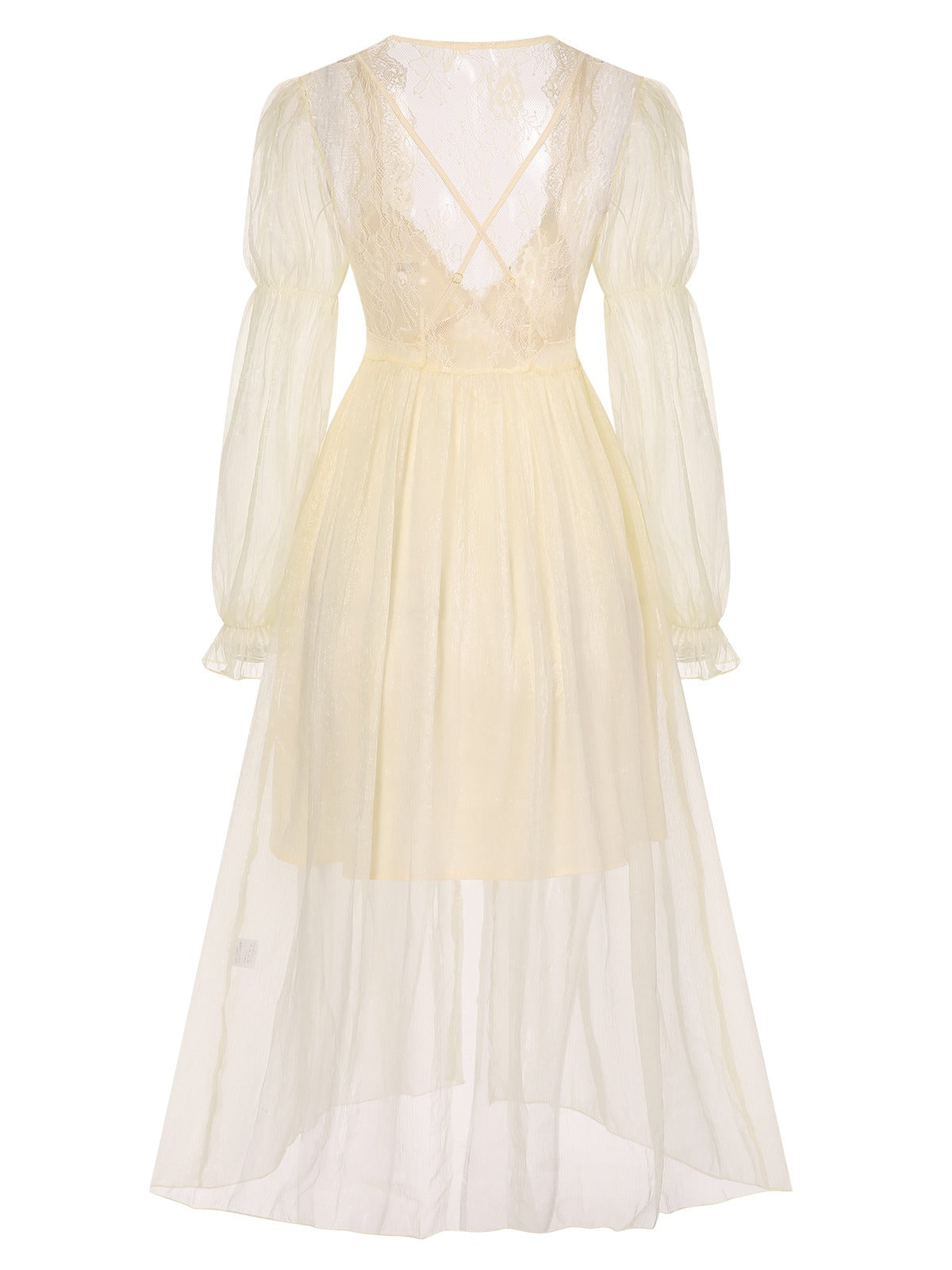 2PCS Apricot 1950s Floral Straps Slit Nightgown & Robe